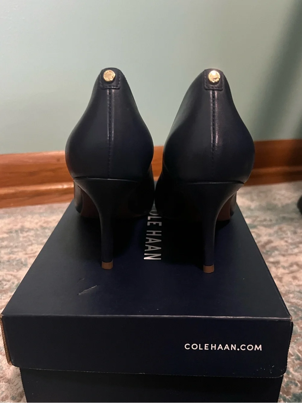 Cole Haan The Go-To Stiletto Pumps Navy Blue